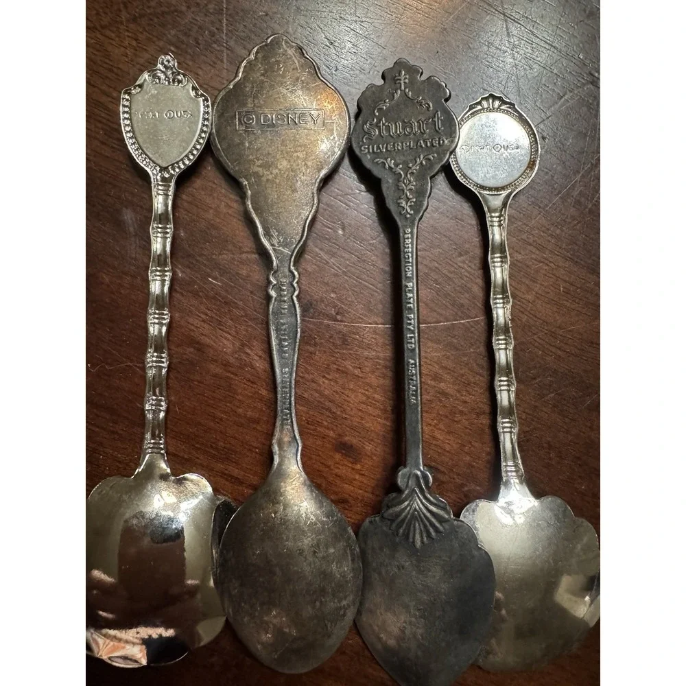 Souvenir Spoons Lot Some Silver Plate California Theme Parks Knotts Disneyland +